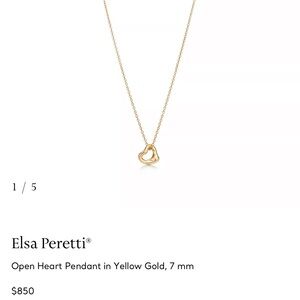 Tiffany & Co. Yellow Gold Heart Necklace